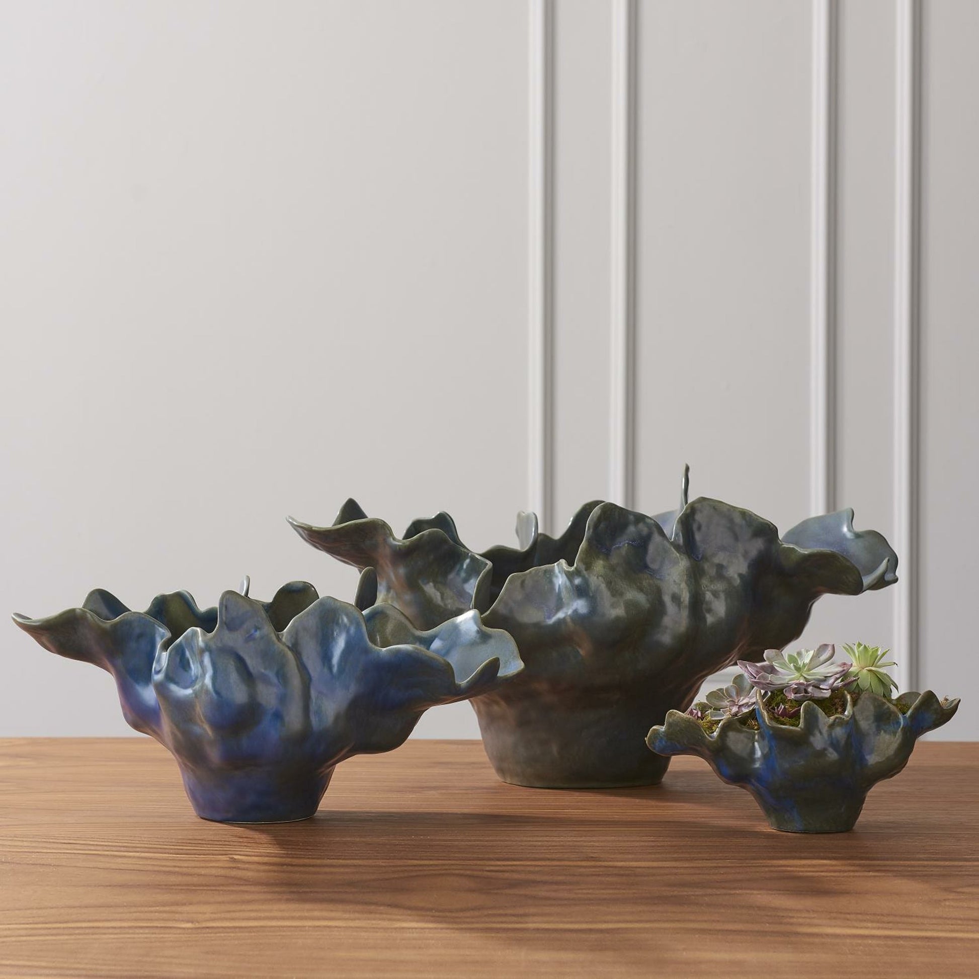 Meteor Bowl by Global Views. Made from ceramic in a coastal style.