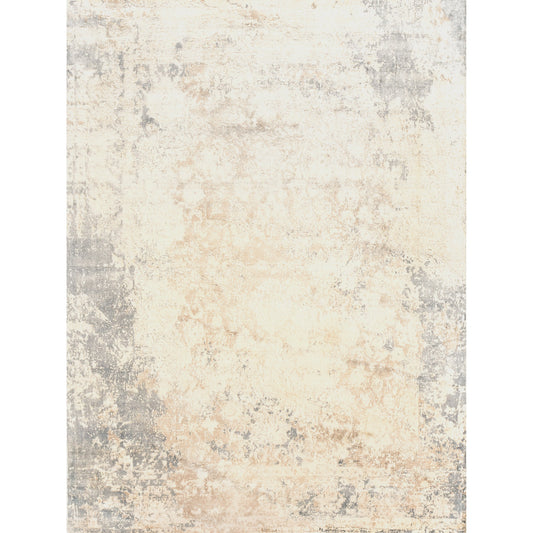 Roset 2623 Rug by Exquisite Rugs in beige, blue. Made from bamboo silk in a unique style.