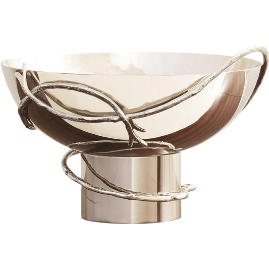 Twig Bowl by Global Views in nickel. Made from stainless steel in a unique style.