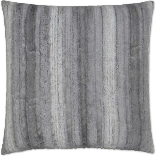 Raya Fur Pillow by DV Kap Home in grey. Made from 100% polyester in a unique style.