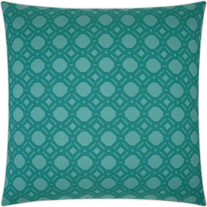 Level Off Pillow by DV Kap Home in peacock. Made from 61% rayon, 39% polyester in a eclectic & global style.