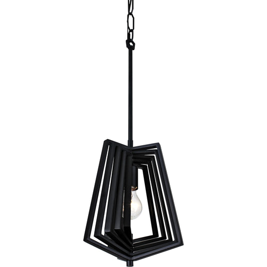 Gymnast Pendant by Varaluz in black. Made from fully adjustable steel arms in a modern style.