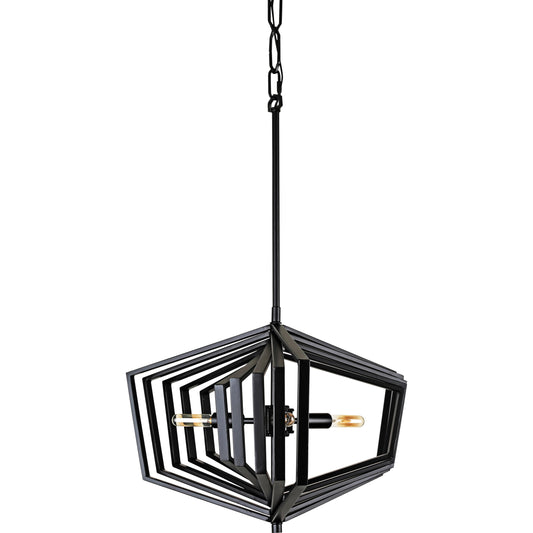 Gymnast Pendant by Varaluz in black. Made from fully adjustable steel arms in a modern style.