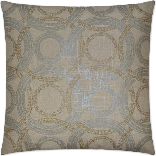 Radiant Rings by DV Kap Home in taupe, tan, silver, gold. Made from 55% linen, 45% rayon in a modern style.