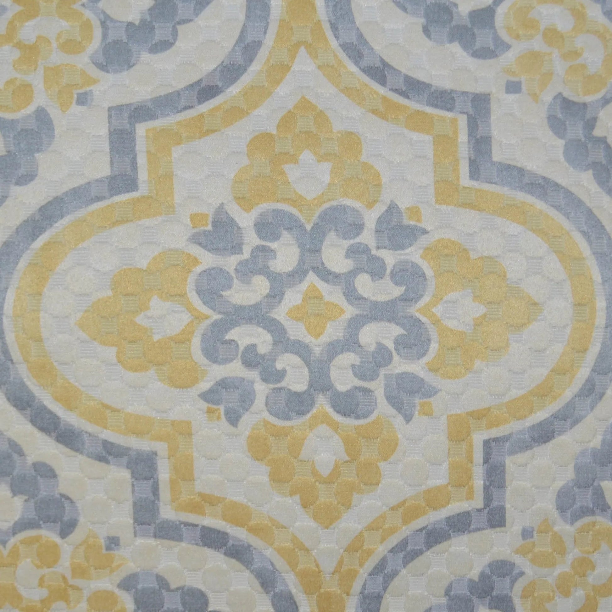 Lattice Imprint Pillow by DV Kap Home in blue, yellow. Made from 69% cotton, 31% polyester in a traditional style.