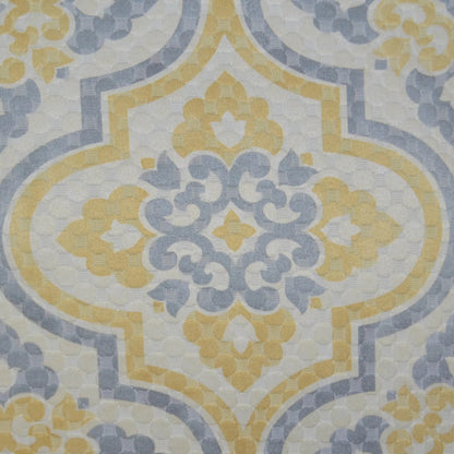 Lattice Imprint Pillow by DV Kap Home in blue, yellow. Made from 69% cotton, 31% polyester in a traditional style.