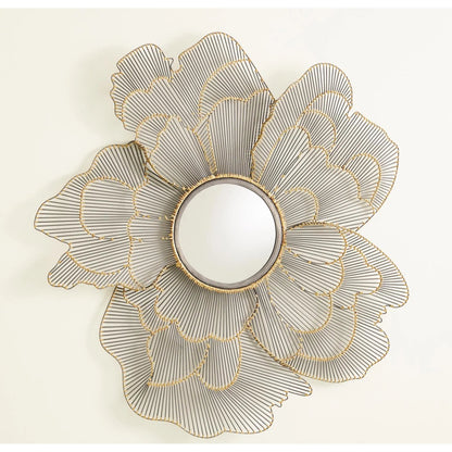 Poppy Mirror by Global Views in natural iron. Made from mdf, iron, mirror in a eclectic & global style.