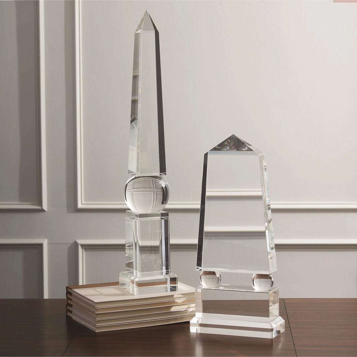 005 SR-701047 | Lifestyle | Crystal Obelisk by Global Views. Made from crystal in a modern style.