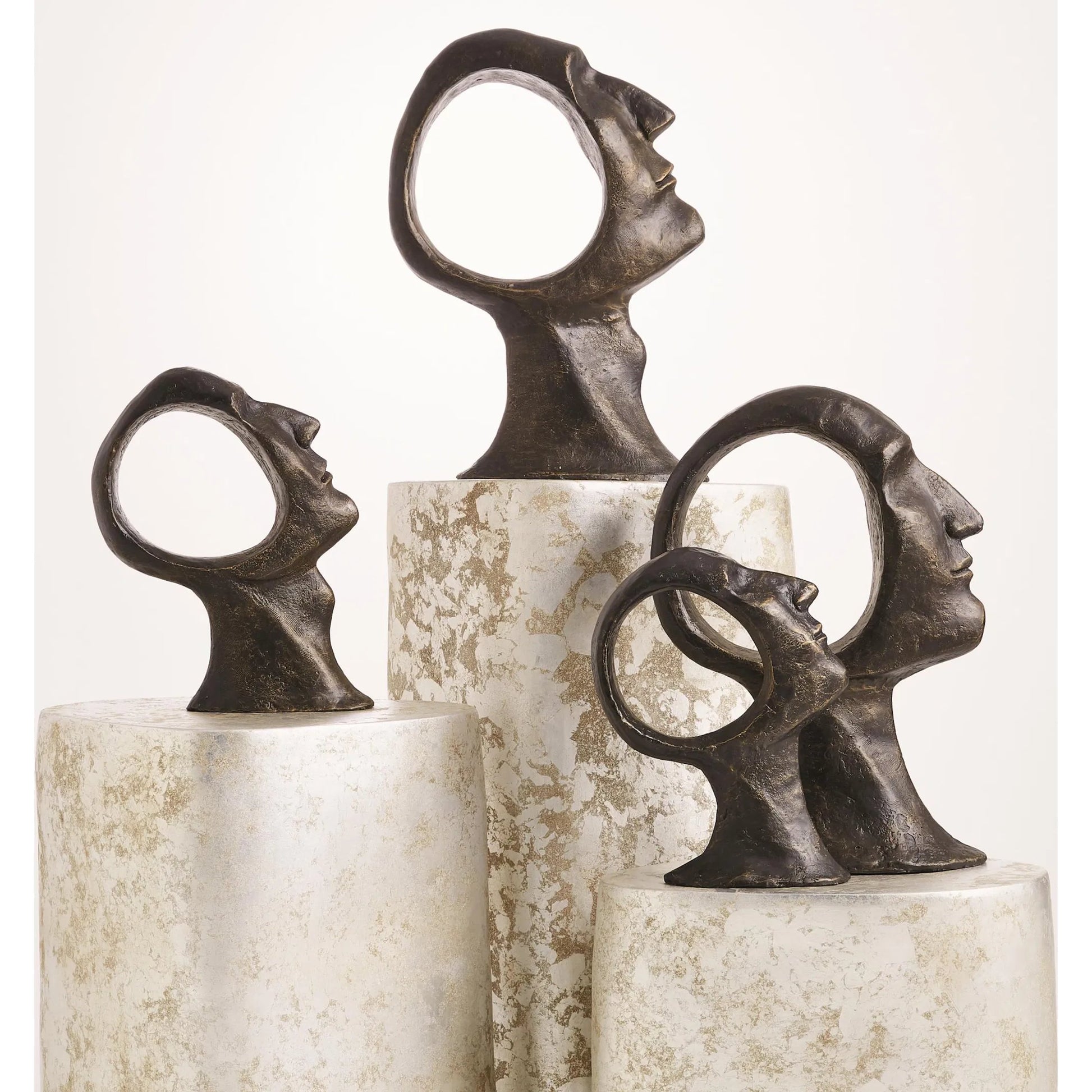 Hollow Head Man by Global Views in bronze. Made from iron in a eclectic & global style.
