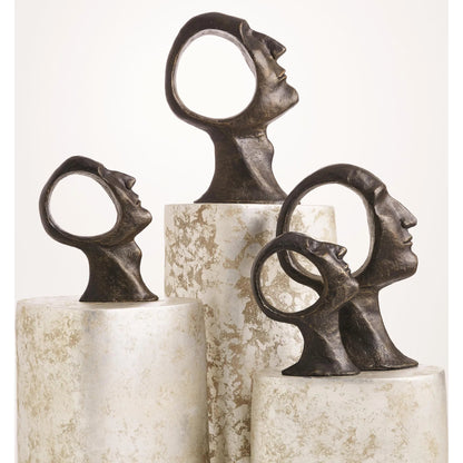 Hollow Head Man by Global Views in bronze. Made from iron in a eclectic & global style.