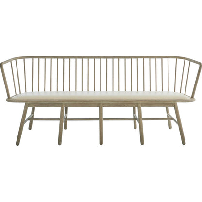 Spindle Long Bench by Global Views. Made from american oak in a coastal style.