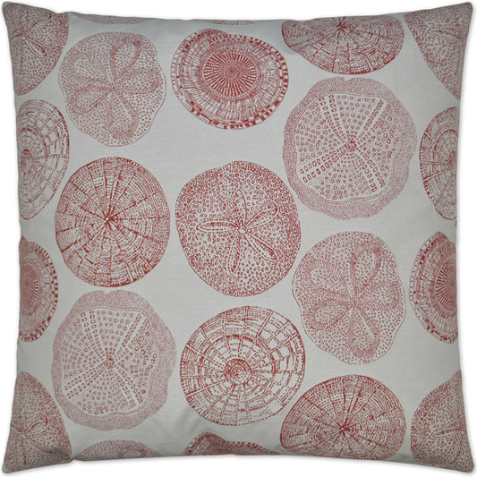 Sand Dollar Pillow by DV Kap Home in red. Made from unique in a unique style.