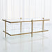 Laforge Cocktail Table by Global Views. Made from iron, tempered glass in a transitional style.