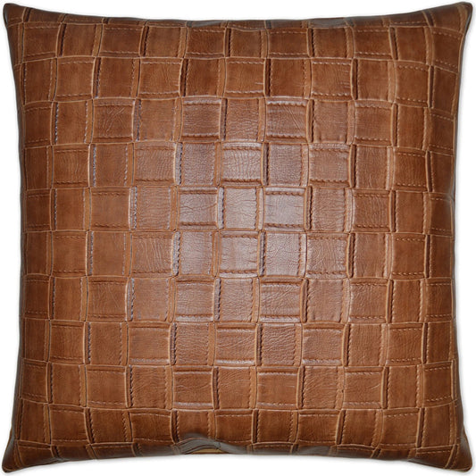 Catmandoo Pillow by DV Kap Home in saddle. Made from 100% polyvinyl chloride in a unique style.
