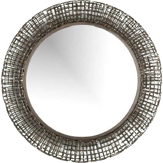 Regal Mirror by LH Imports in distressed bronze. Made from unique in a unique style.