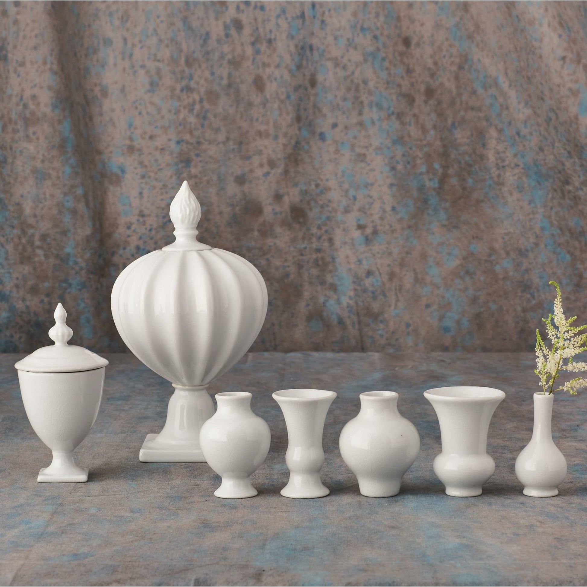 Beaufort Mini Urn by Global Views in bronze. Made from porcelain in a transitional style.