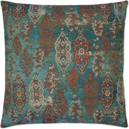 Collette Pillow by DV Kap Home in turquoise. Made from 100% polyester in a unique style.