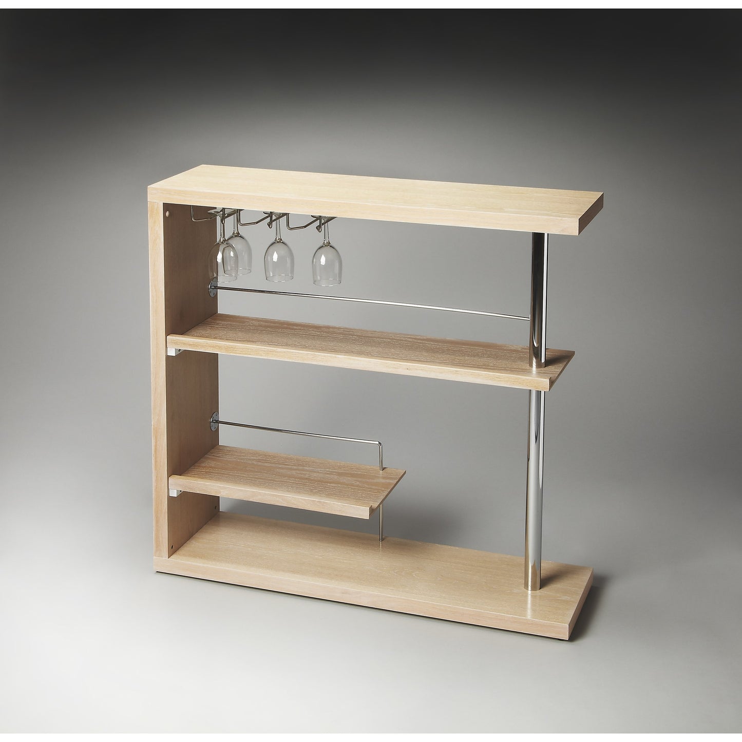 003 O-BUTLER-2664280 | Additional Silo | Broadway Modern Bar Cabinet by Butler Specialty Company in gray and gray dawn. Made from mindy wood solids, mdf, stainess steel in a modern style.