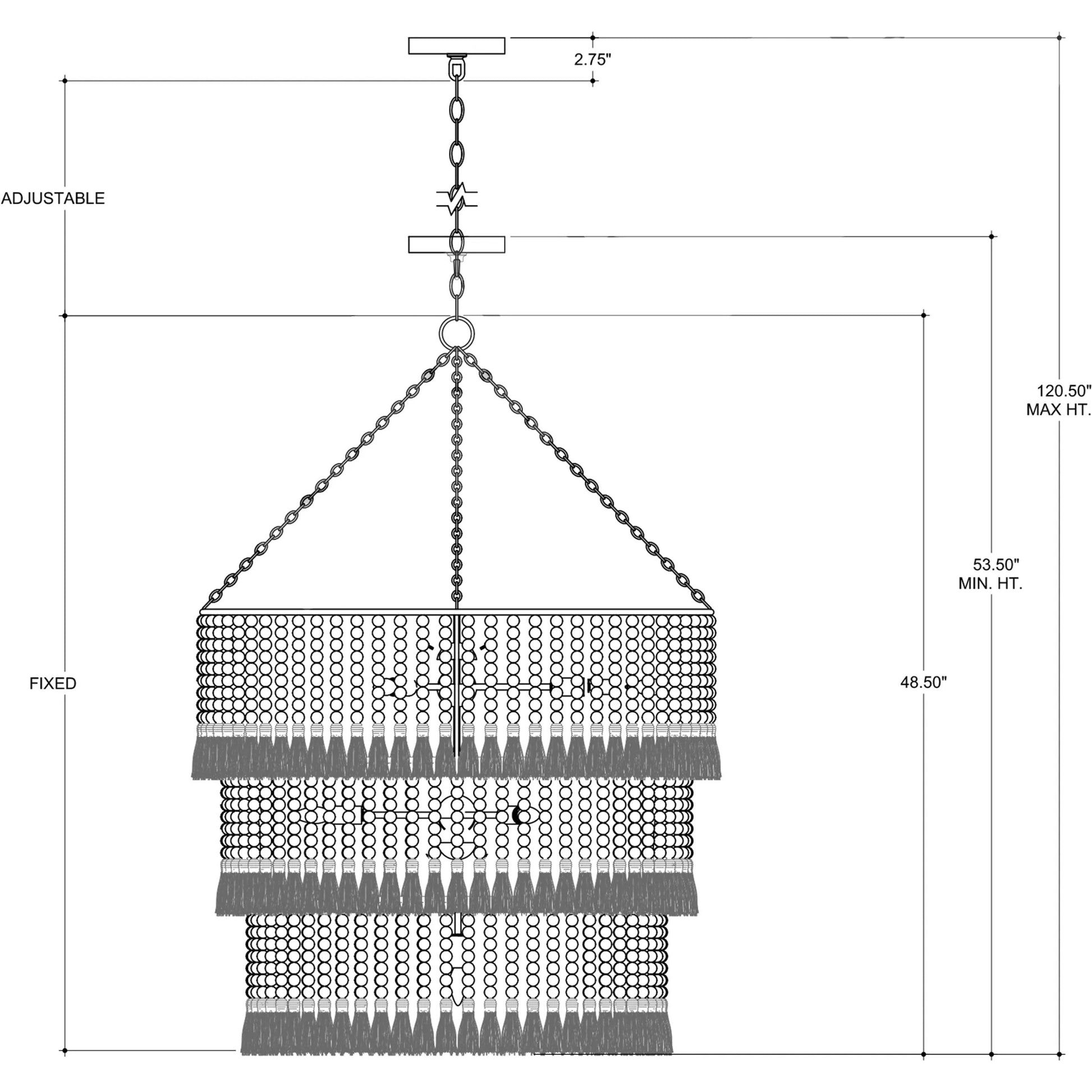 St. Barts Chandelier by Currey and Company in mist blue, demin blue. Made from wrought iron, wood beads, abaca rope in a coastal style.
