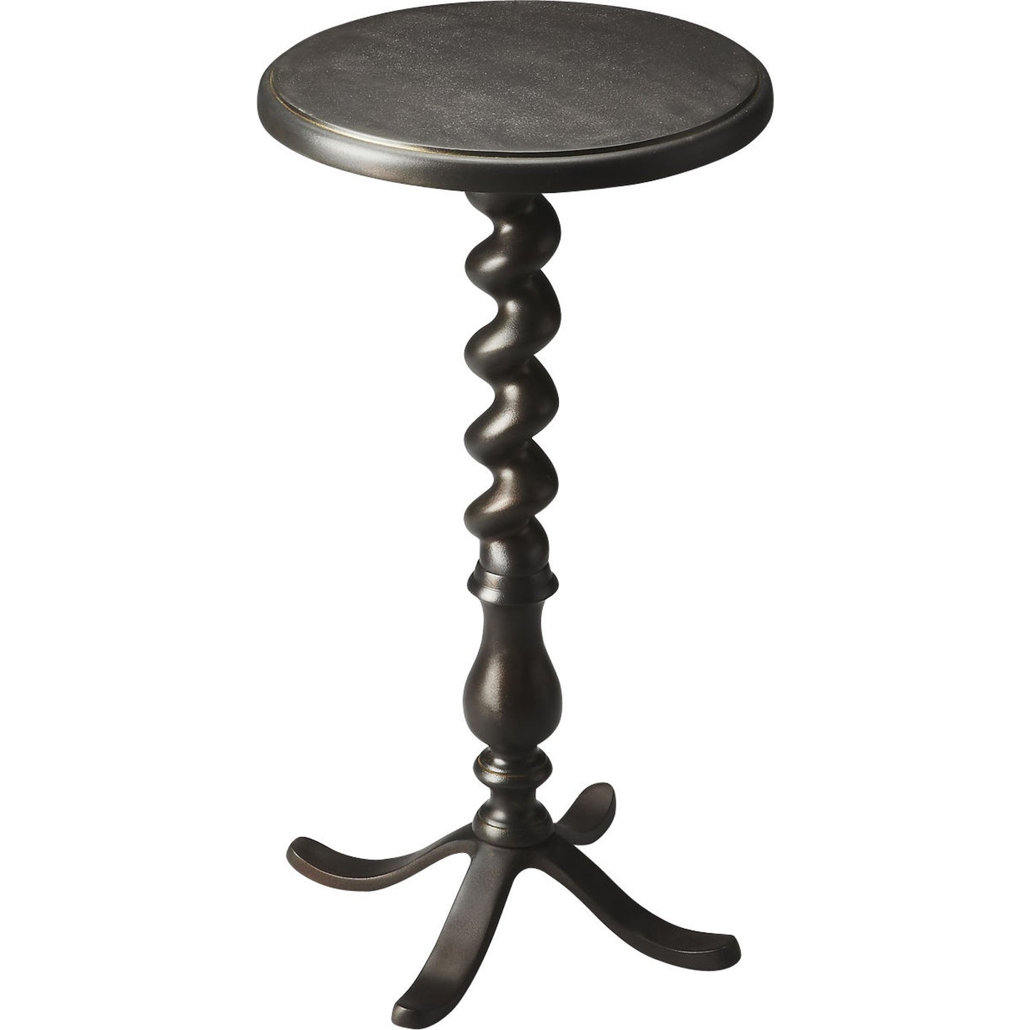 001 O-BUTLER-2667025 | Primary Silo | Kolmar Metal Accent Table by Butler Specialty Company in gray and metalworks. Made from cast aluminum in a traditional style.