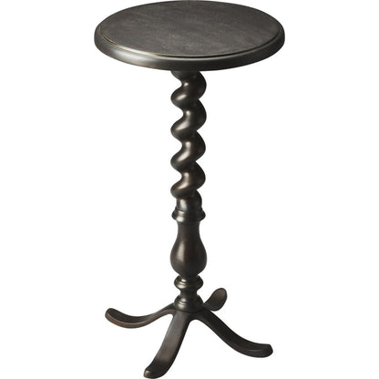 Kolmar Metal Accent Table by Butler Specialty Company in gray and metalworks. Made from cast aluminum in a traditional style.