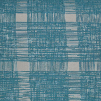 Checkmate Pillow by DV Kap Home in turquoise. Made from 47% cotton, 33% polyester, 20% rayon in a transitional style.