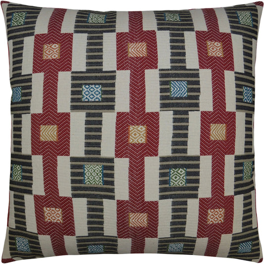 Zanzibar Pillow by DV Kap Home in red. Made from unique in a unique style.