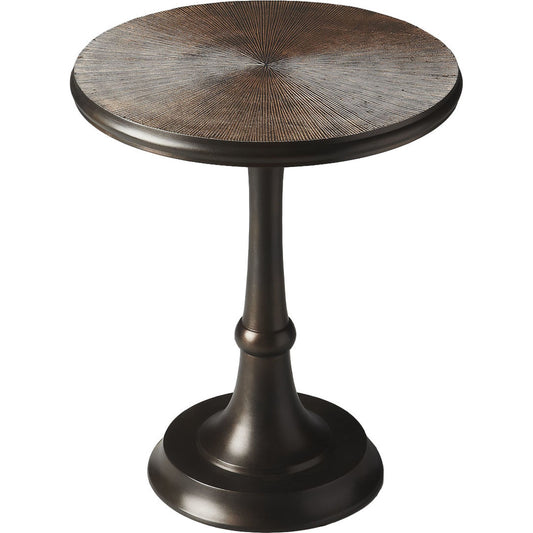 Beaumont Metal Accent Table by Butler Specialty Company in bronze and metalworks. Made from cast aluminum in a modern style.