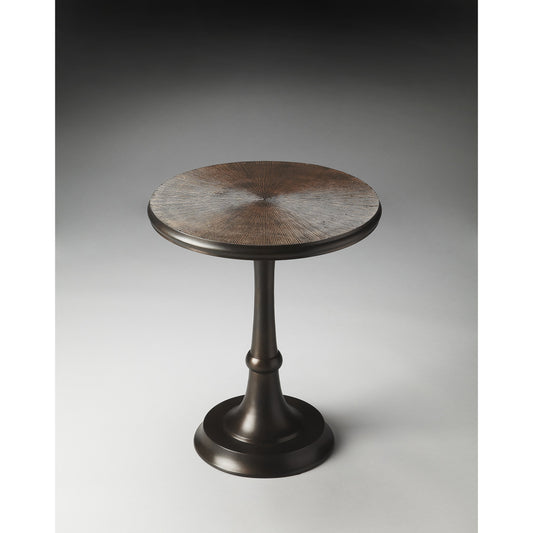 Beaumont Metal Accent Table by Butler Specialty Company in bronze and metalworks. Made from cast aluminum in a modern style.