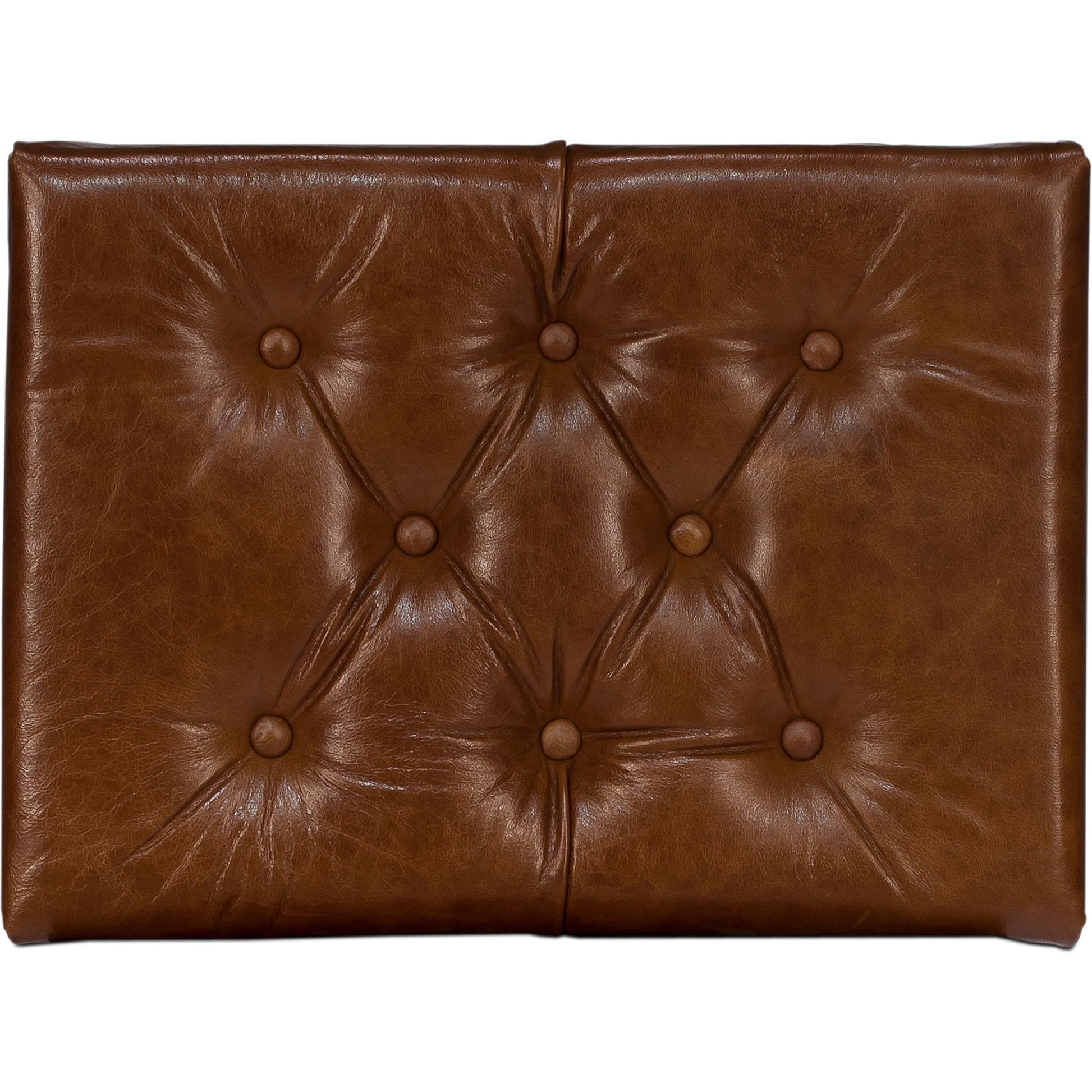 Leather Cushion Bench by Sarreid Ltd. in brown and dull natural finish;bismark leather. Made from wood, leather, iron in a cottage & farmhouse style.