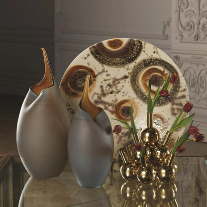 Frosted Vase by Global Views. Made from glass in a modern style.