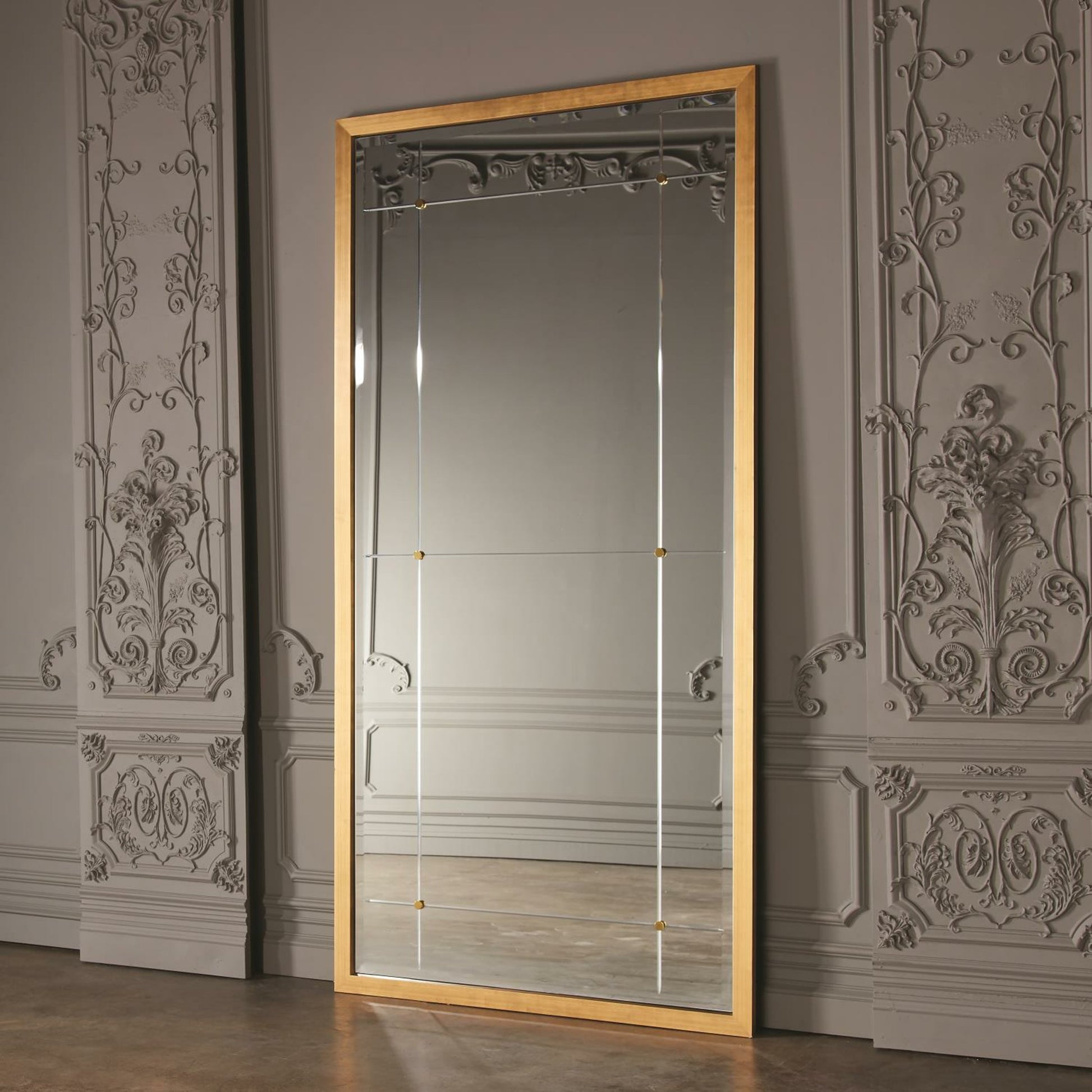 Beaumont Floor Mirror by Global Views. Made from unique in a transitional style.