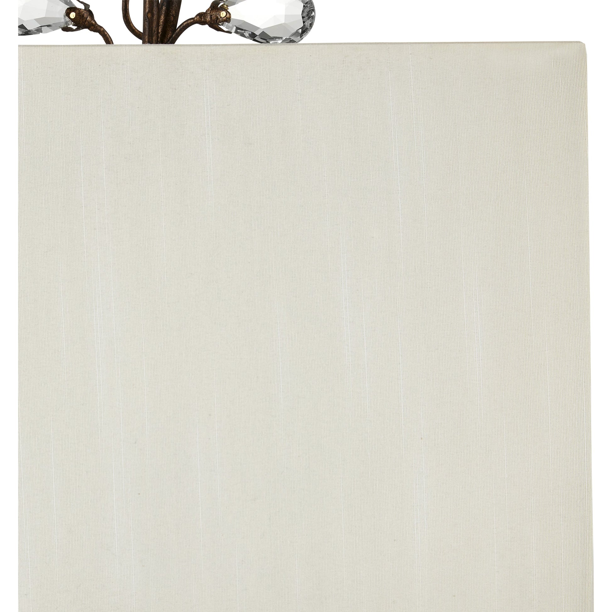 Crystal Bud Tall Wall Sconce by Currey and Company in cupertino. Made from wrought iron, crystal in a modern style.