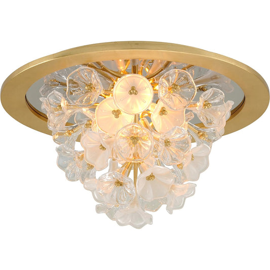 Jasmine Flush Mount by Corbett. Made from hand crafted iron in a unique style.