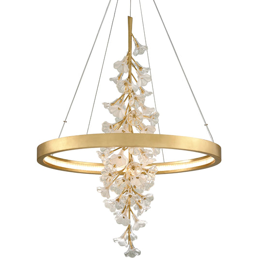 Jasmine II Chandelier by Corbett. Made from hand crafted iron in a unique style.