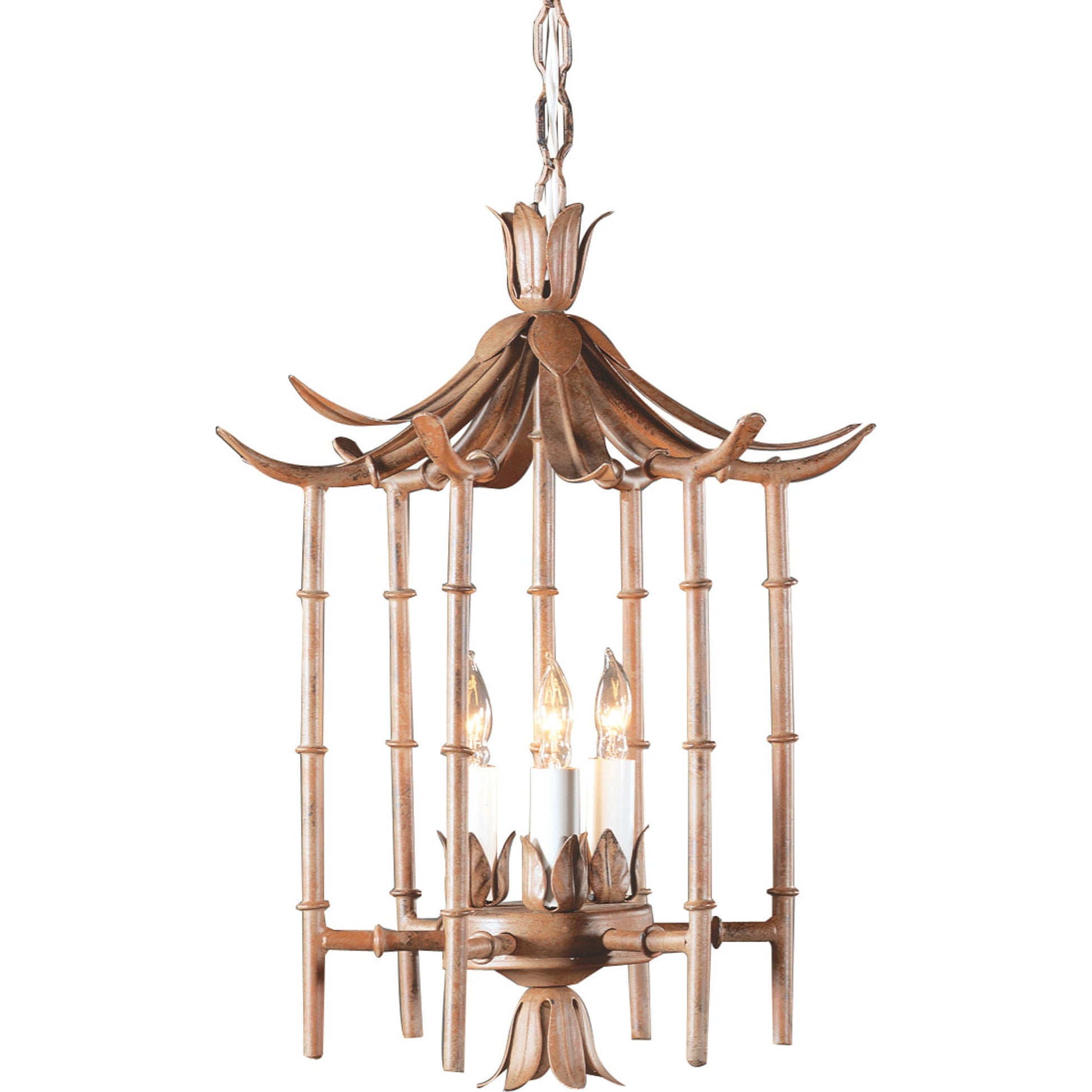 Iron Bamboo Lantern by Wildwood in patinated art glaze. Made from other: metal in a eclectic & global style.