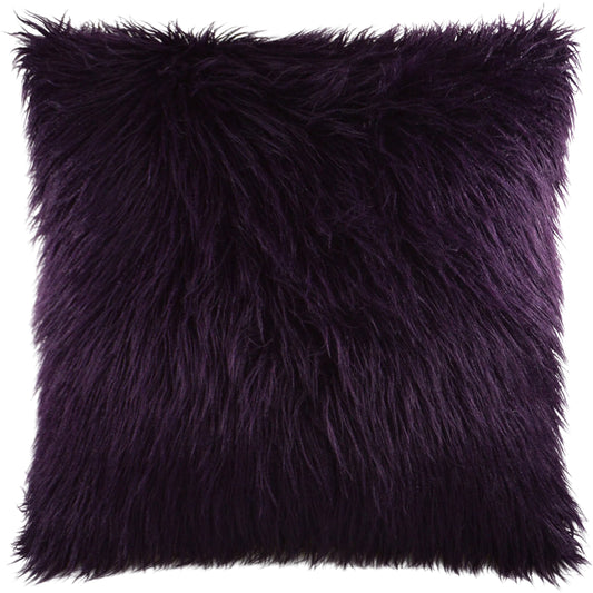 Llama Fur Pillow by DV Kap Home in plum. Made from 100% polyester in a unique style.