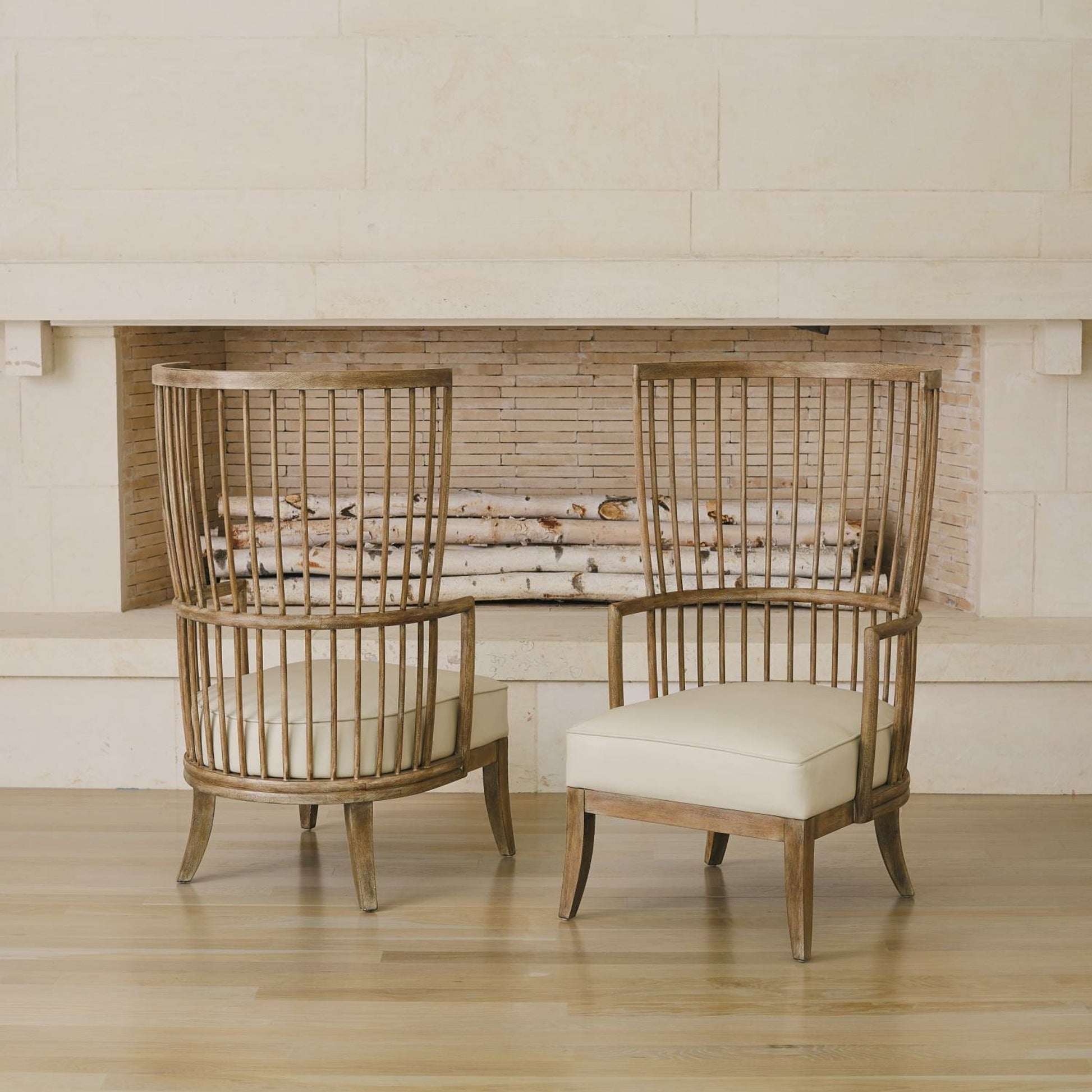 Spindle Wing Chair by Global Views. Made from unique in a coastal style.