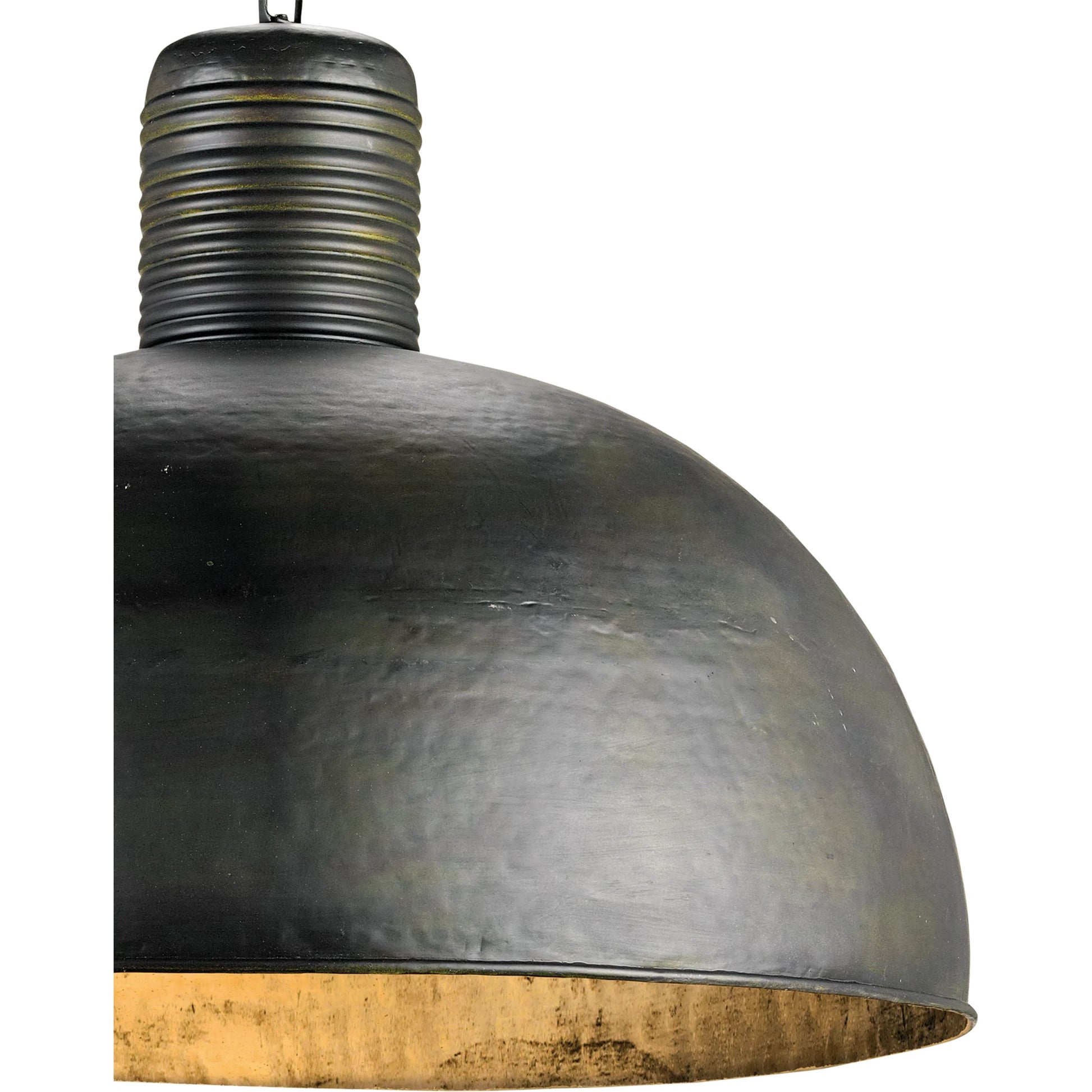 Saga Pendant by Currey and Company in dark blackened steel. Made from wrought iron in a modern style.