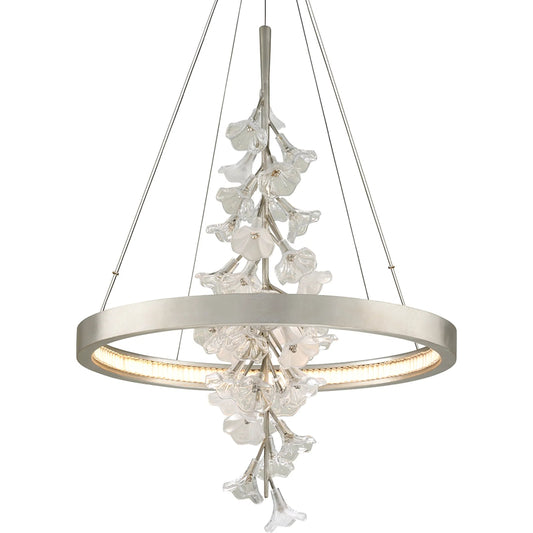 Jasmine II Chandelier by Corbett. Made from hand crafted iron in a unique style.
