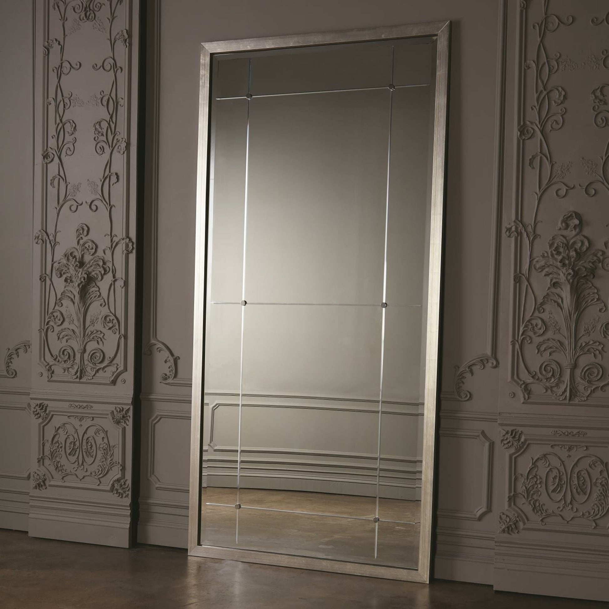 Beaumont Floor Mirror by Global Views. Made from unique in a transitional style.