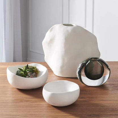 Organic Round Bowl by Global Views. Made from ceramic in a eclectic & global style.
