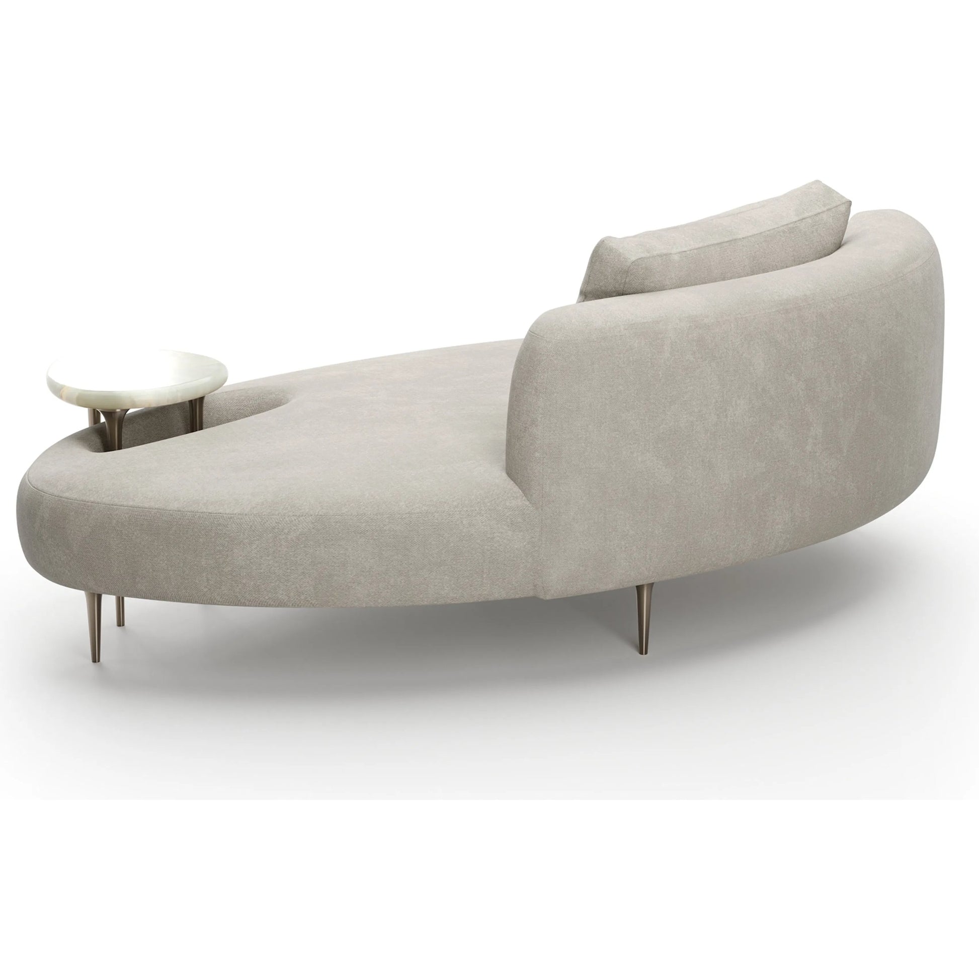 Echo Lounge by Caracole in champagne gold, gray and champagne gold. Made from metal in a transitional style.