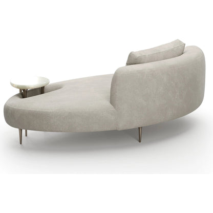 Echo Lounge by Caracole in champagne gold, gray and champagne gold. Made from metal in a transitional style.
