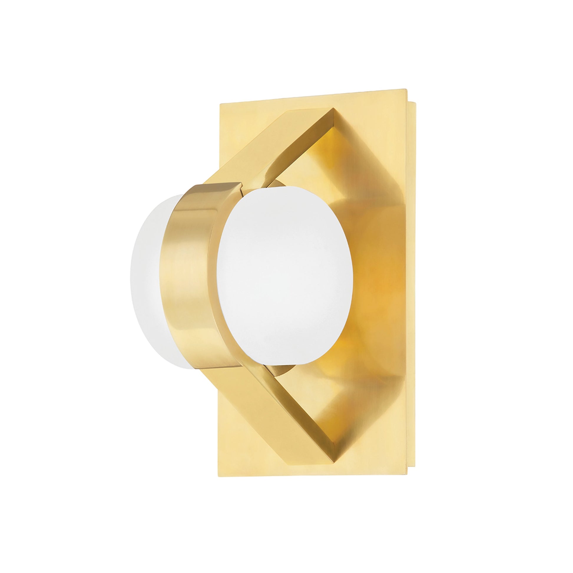 Orbit 1 Light Wall Sconce by Hudson Valley. Made from brass in a modern style.