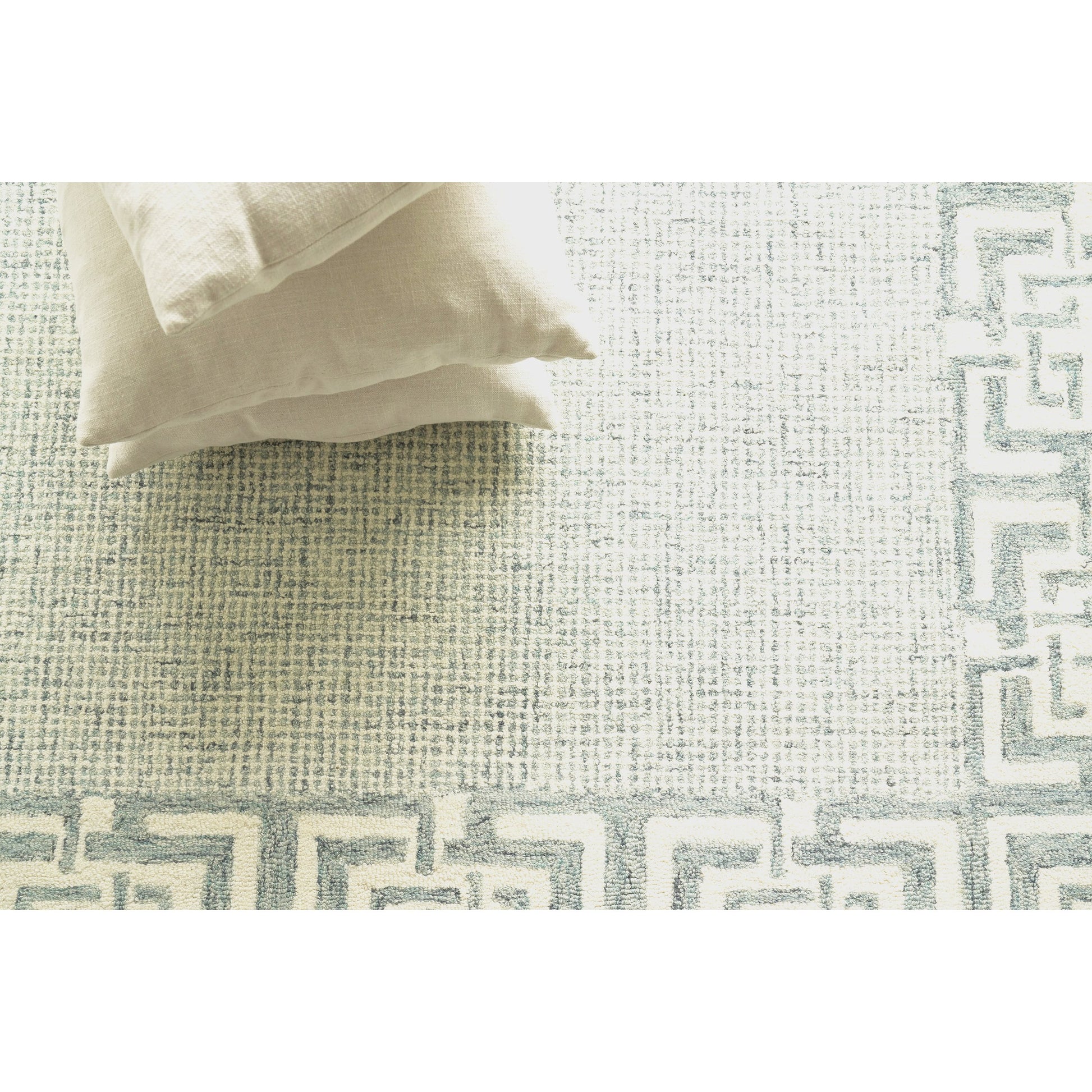 Caprice Rug - Aqua by Exquisite Rugs in aqua. Made from new zealand wool in a unique style.