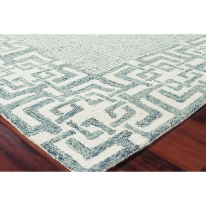 Caprice Rug - Aqua by Exquisite Rugs in aqua. Made from new zealand wool in a unique style.