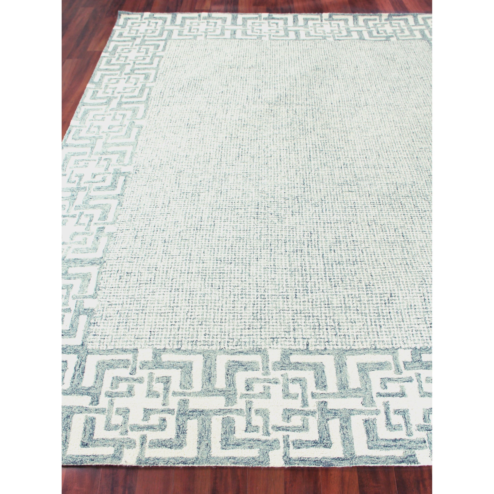 Caprice Rug - Aqua by Exquisite Rugs in aqua. Made from new zealand wool in a unique style.