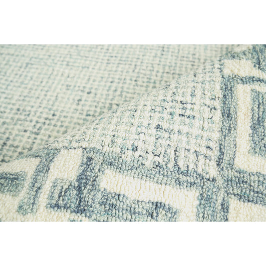 Caprice Rug - Aqua by Exquisite Rugs in aqua. Made from new zealand wool, cotton in a unique style.