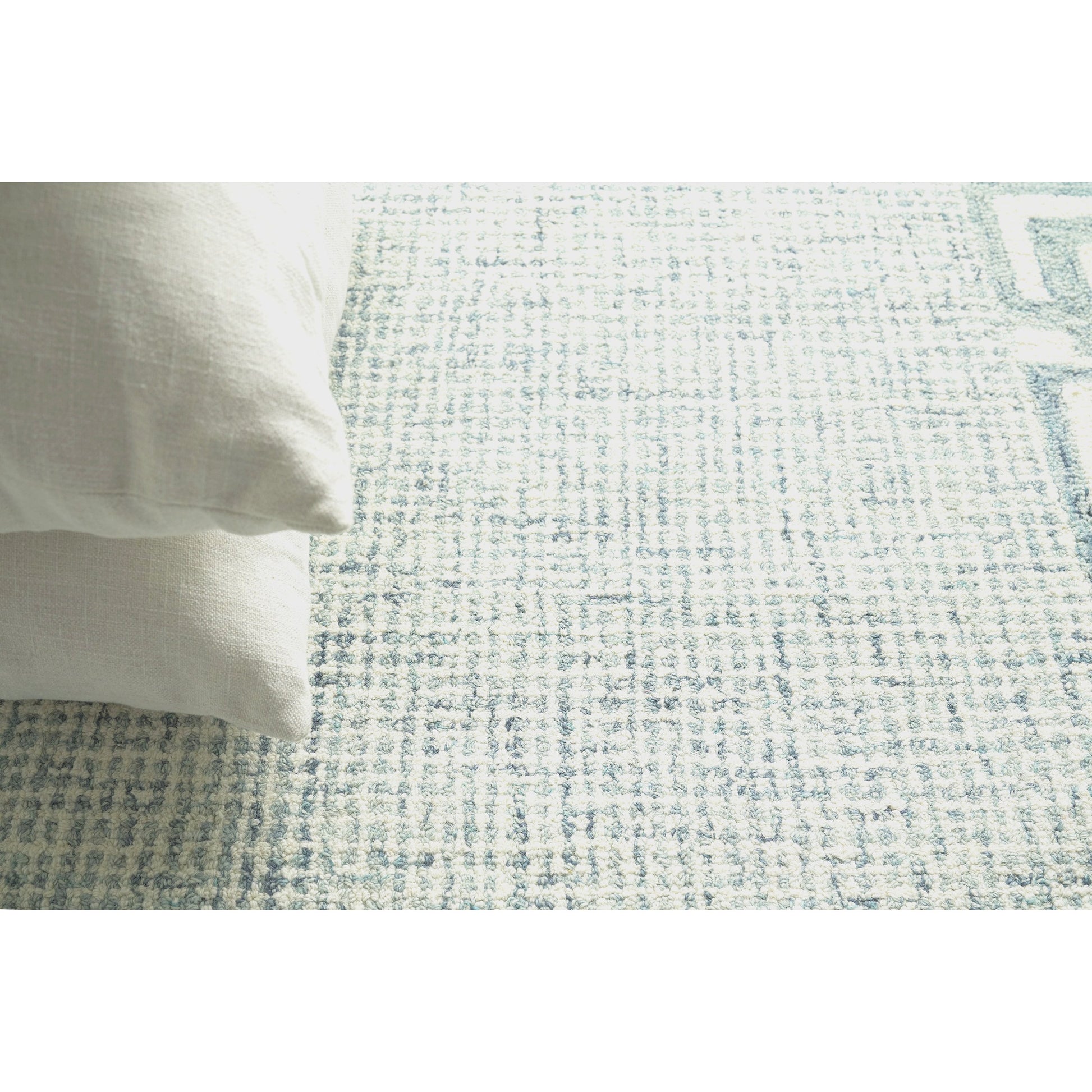 Caprice Rug - Aqua by Exquisite Rugs in aqua. Made from new zealand wool in a unique style.